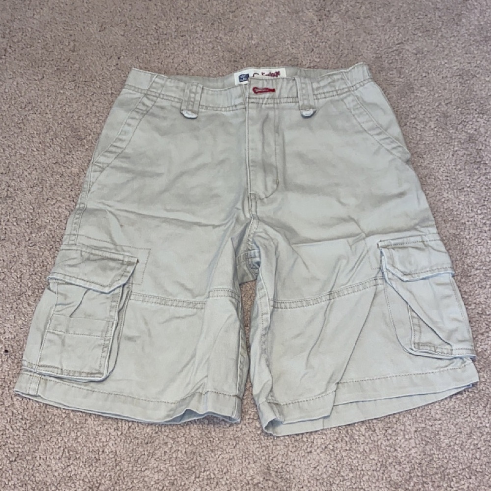 Kids Light Gray Cargo Shorts